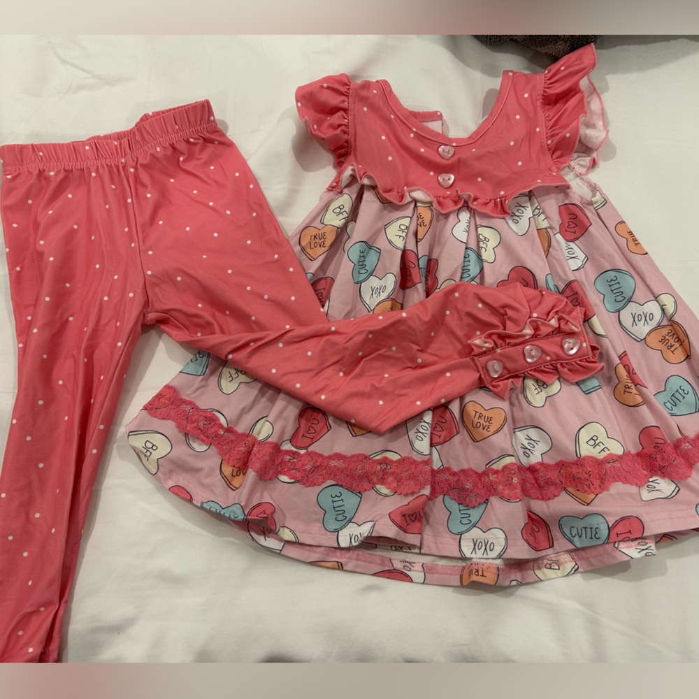 Cheeky Plum Pink Heart Matching Set